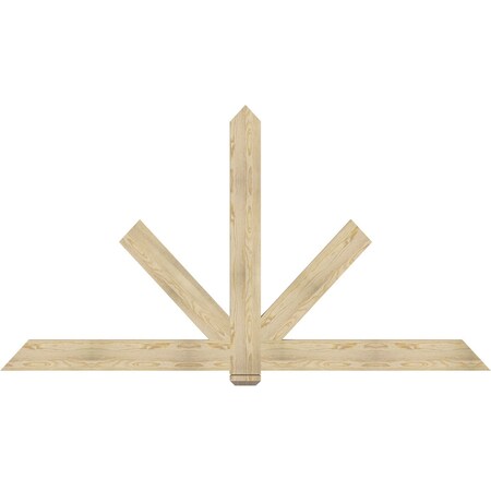 Ekena Millwork Kennewick Rough Sawn Timber Gable Bracket, Douglas Fir, 96"W x 52"H x 2"D x 6"F, 13/12 Pitch GBW096X52X0206KEN00RDF